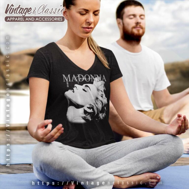 Madonna True Blue V Neck TShirt Madonna True Blue V Neck TShirt