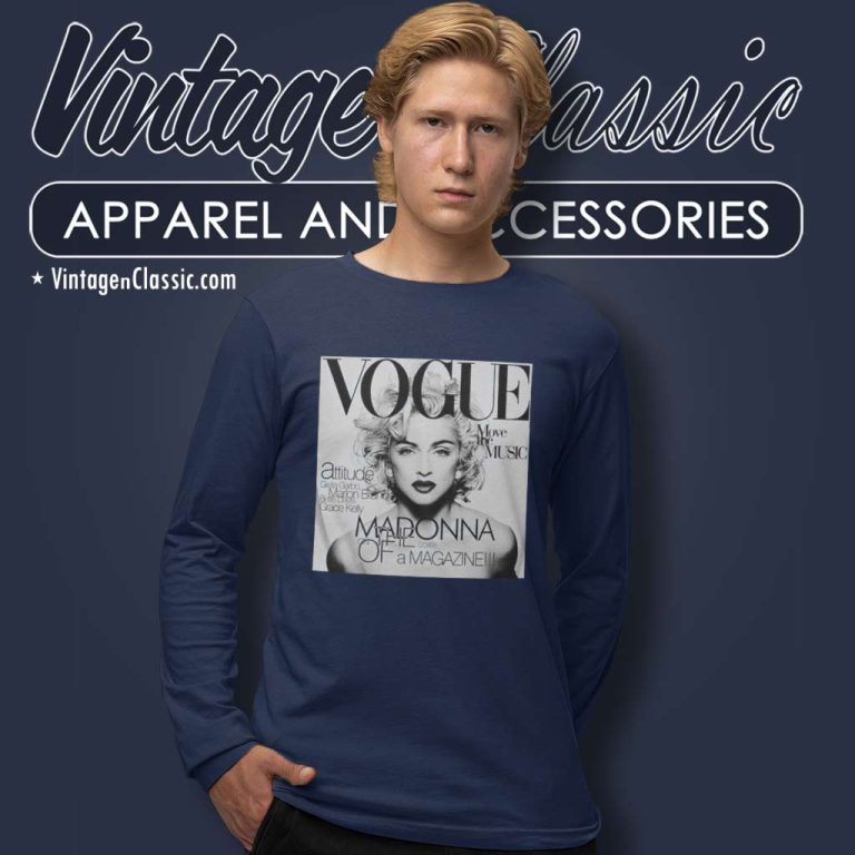 Madonna Vogue Of A Magazine Long Sleeve Tee Madonna Vogue Of A Magazine Long Sleeve Tee