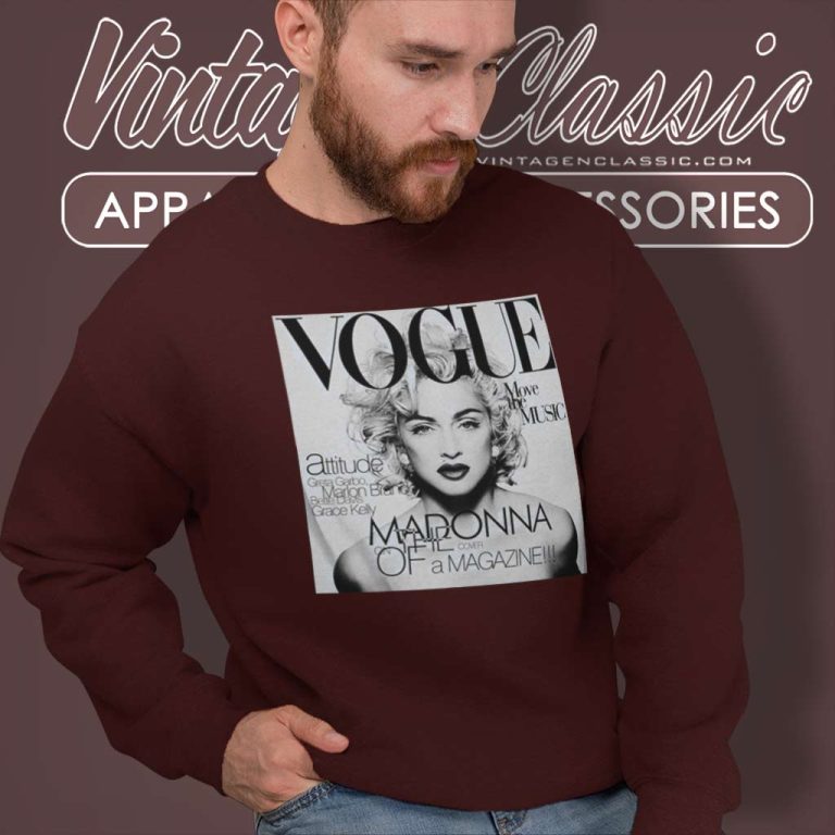 Madonna Vogue Of A Magazine Sweatshirt Madonna Vogue Of A Magazine Sweatshirt