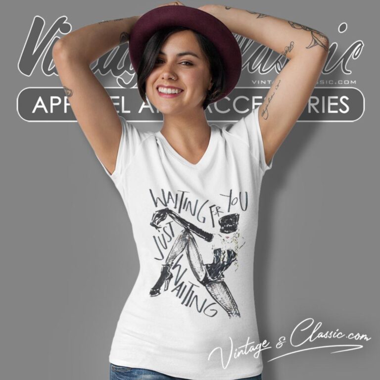 Madonna Waiting For You V Neck TShirt Madonna Waiting For You V Neck TShirt
