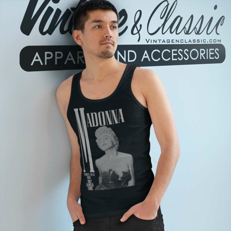 Madonna Whos That Girl Tank Top Racerback Madonna Whos That Girl Tank Top Racerback