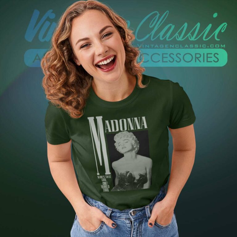 Madonna Whos That Girl Women TShirt Madonna Whos That Girl Women TShirt