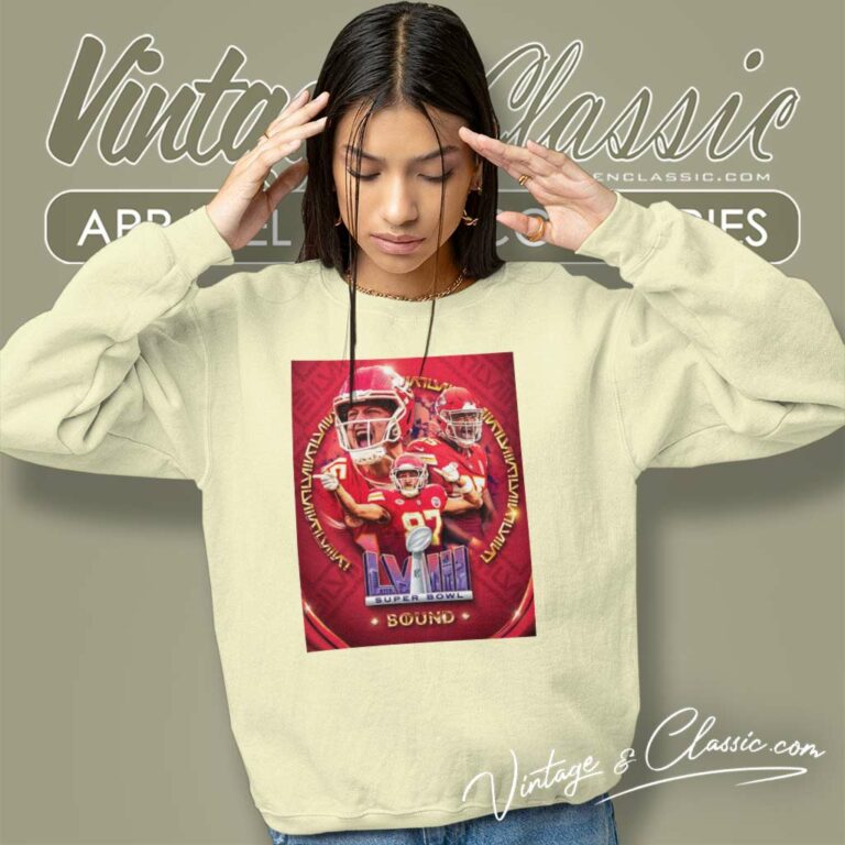 Mahomes Kelce Chiefs Super Bowl Lviii Bound Sweatshirt Mahomes Kelce Chiefs Super Bowl Lviii Bound Sweatshirt