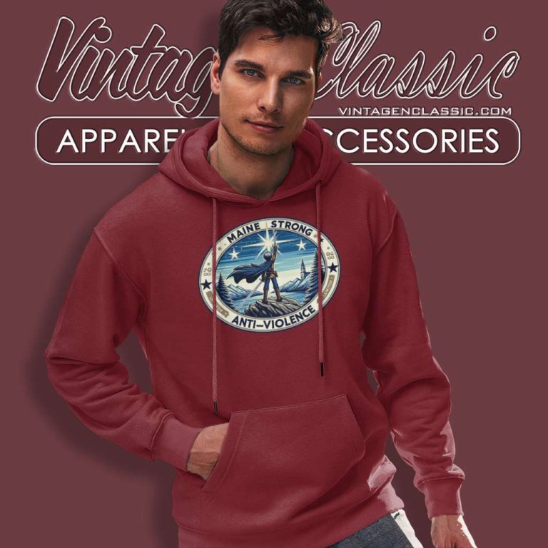 Maine Strong Warrior Anime Style Hoodie Maine Strong Warrior Anime Style Hoodie