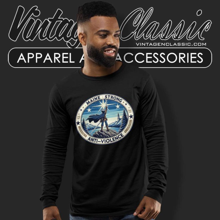 Maine Strong Warrior Anime Style Long Sleeve Tee Maine Strong Warrior Anime Style Long Sleeve Tee