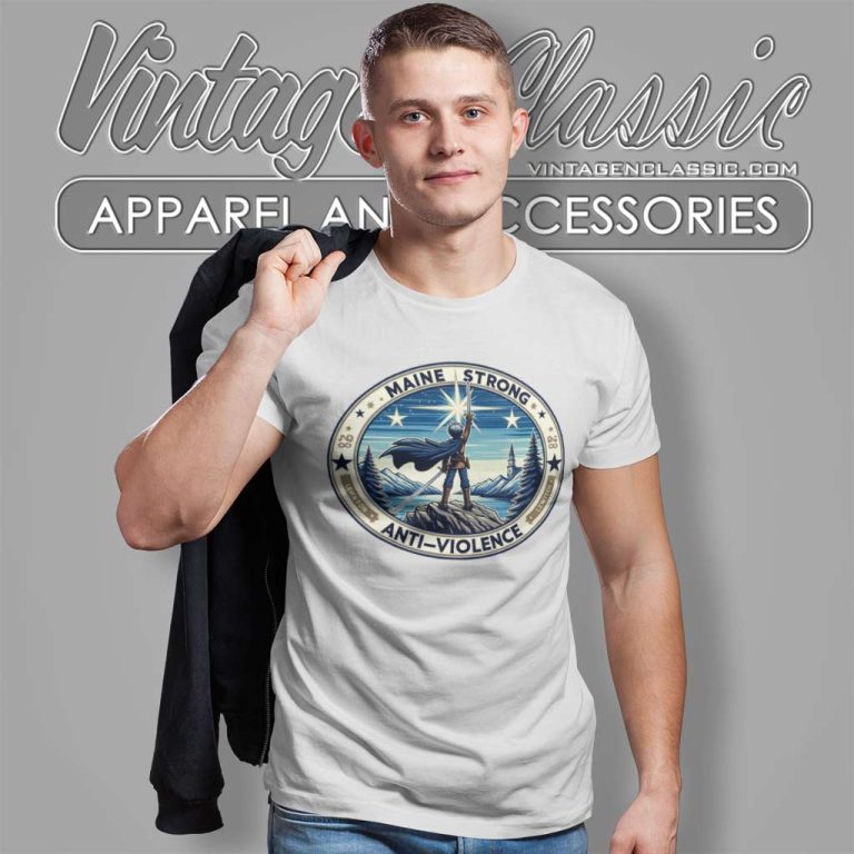 Maine Strong Warrior Anime Style T Shirt Maine Strong Warrior Anime Style T Shirt