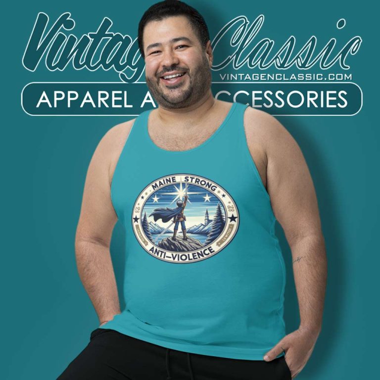 Maine Strong Warrior Anime Style Tank Top Racerback Maine Strong Warrior Anime Style Tank Top Racerback