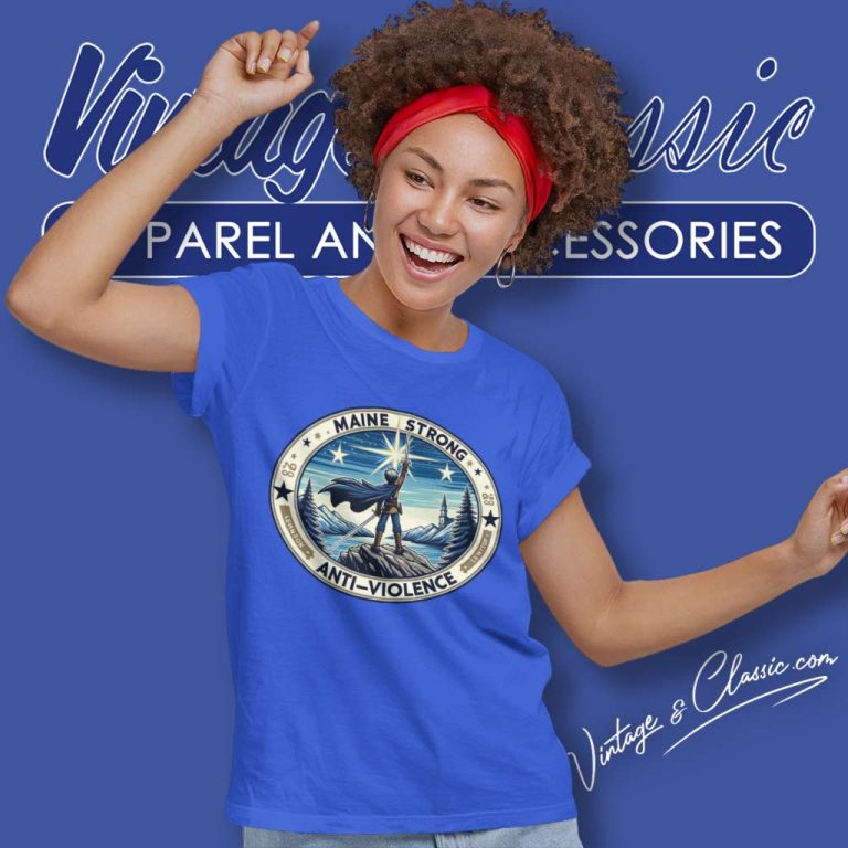 Maine Strong Warrior Anime Style Women TShirt Maine Strong Warrior Anime Style Women TShirt