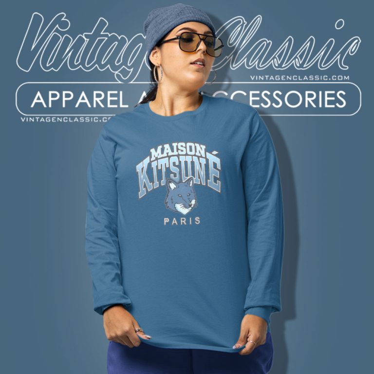 Maison Kitsune Campus Fox Long Sleeve Tee Maison Kitsune Campus Fox Long Sleeve Tee