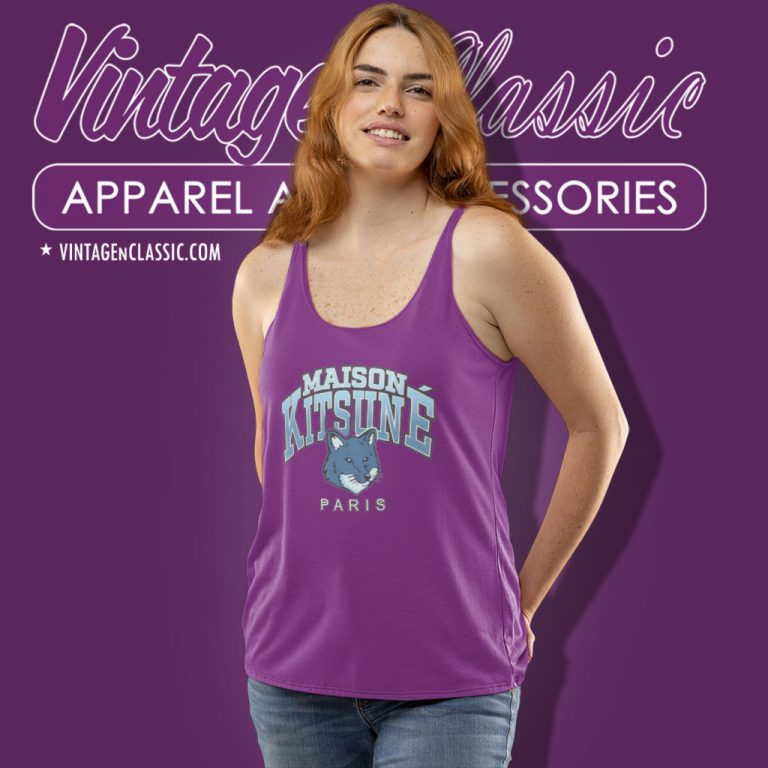 Maison Kitsune Campus Fox Tank Top Racerback Maison Kitsune Campus Fox Tank Top Racerback