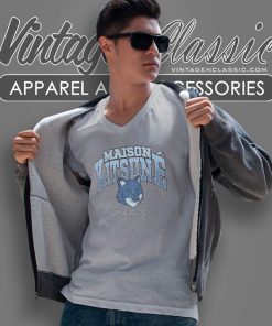 Maison Kitsune Campus Fox V Neck TShirt