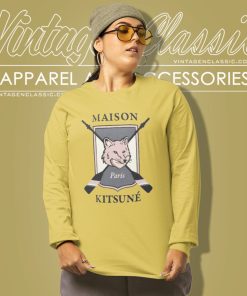 Maison Kitsune College Fox Long Sleeve Tee
