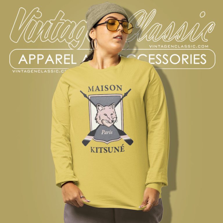 Maison Kitsune College Fox Long Sleeve Tee Maison Kitsune College Fox Long Sleeve Tee