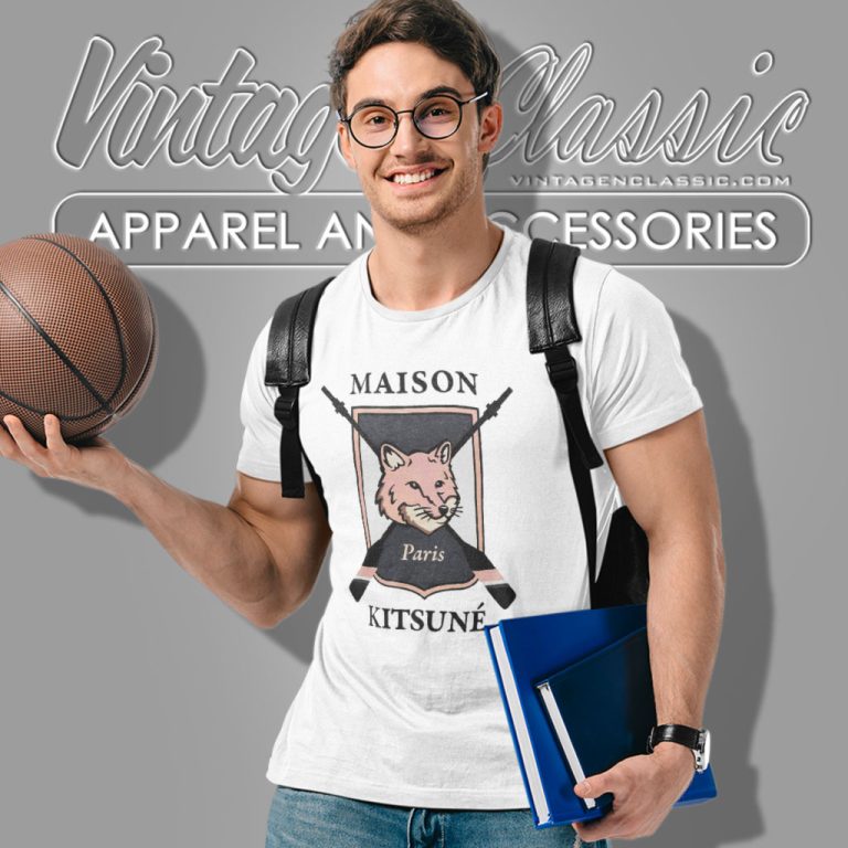 Maison Kitsune College Fox T Shirt Maison Kitsune College Fox T Shirt