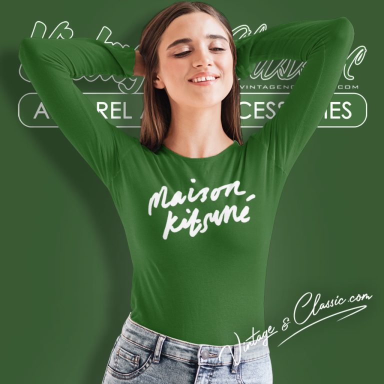 Maison Kitsune Logo Long Sleeve Tee Maison Kitsune Logo Long Sleeve Tee