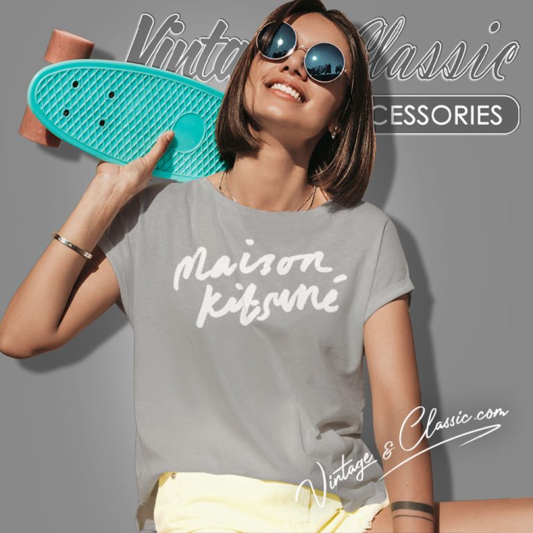 Maison Kitsune Logo Women T Shirt Maison Kitsune Logo Women T Shirt