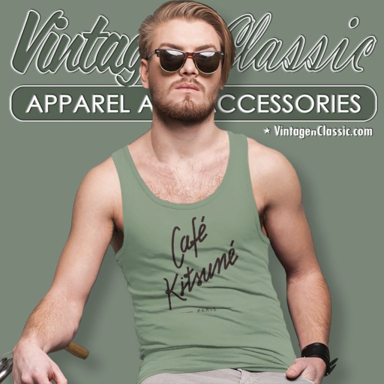 Maison Kitsune Shirt Cafe Kitsune Tank Top Racerback Maison Kitsune Shirt Cafe Kitsune Tank Top Racerback