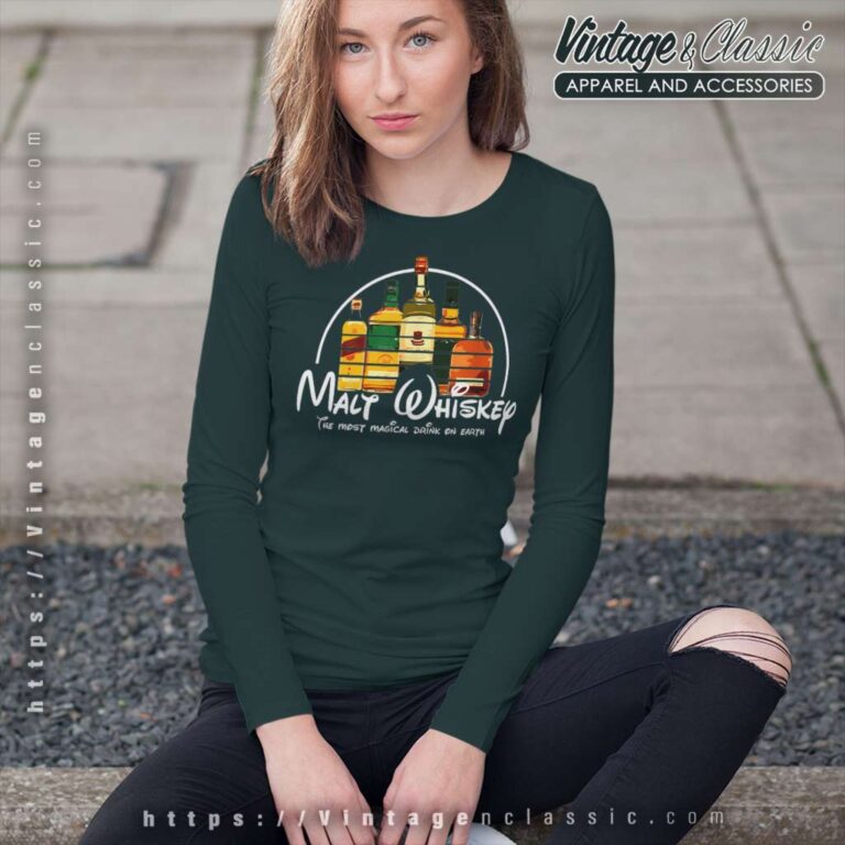 Malt Whiskey Disney Parody Long Sleeve Tee Malt Whiskey Disney Parody Long Sleeve Tee