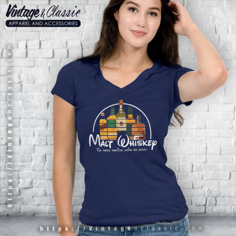 Malt Whiskey Disney Parody V Neck TShirt Malt Whiskey Disney Parody V Neck TShirt
