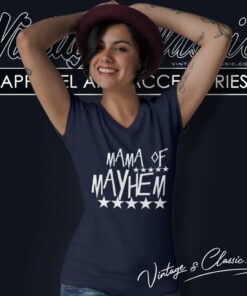 Mama Of Mayhem Shirt Norway Rock V Neck TShirt