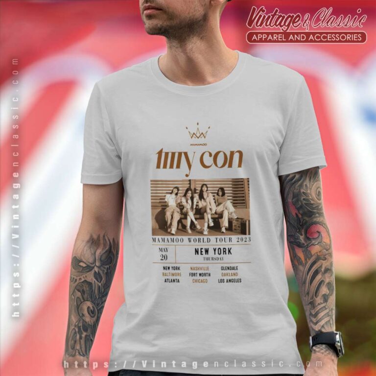 Mamamoo My Con World Tour Customized T Shirt Mamamoo My Con World Tour Customized T Shirt