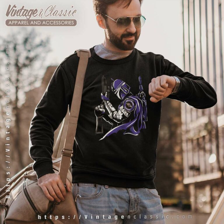 Mandalorian Baltimore Ravens Football Sweatshirt Mandalorian Baltimore Ravens Football Sweatshirt