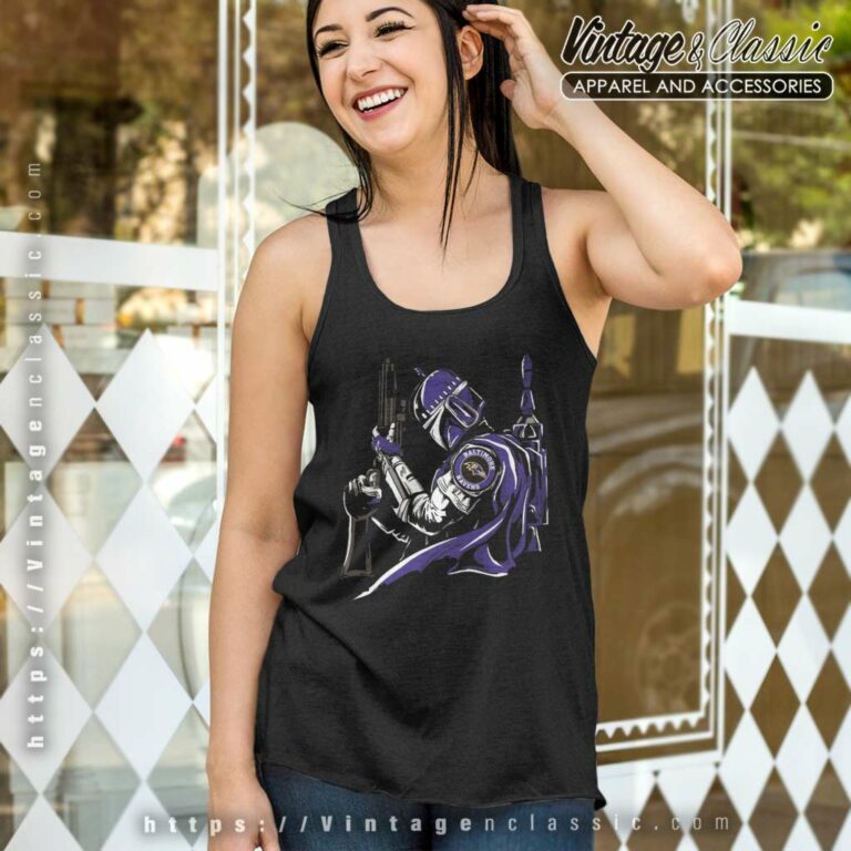 Mandalorian Baltimore Ravens Football Tank Top Racerback Mandalorian Baltimore Ravens Football Tank Top Racerback