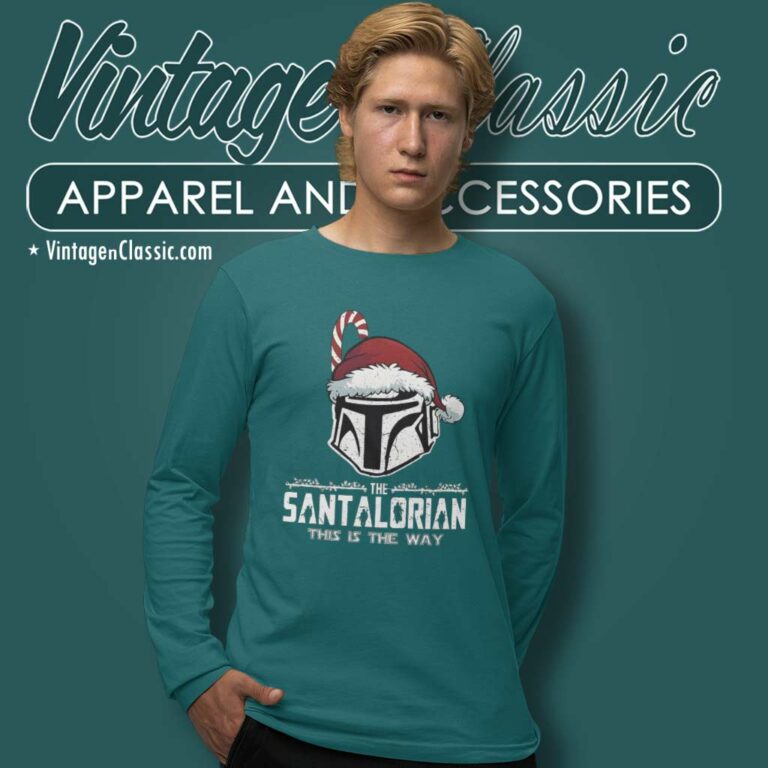 Mandalorian Christmas Santalorian This Is The Way Long Sleeve Tee Mandalorian Christmas Santalorian This Is The Way Long Sleeve Tee