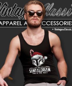 Mandalorian Christmas Santalorian This Is The Way Tank Top Racerback