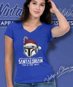 Mandalorian Christmas Santalorian This Is The Way V Neck TShirt