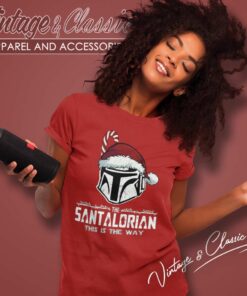 Mandalorian Christmas Santalorian This Is The Way Women TShirt