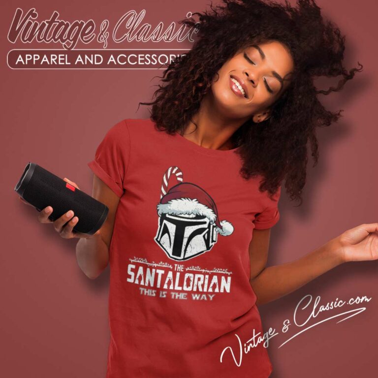 Mandalorian Christmas Santalorian This Is The Way Women TShirt Mandalorian Christmas Santalorian This Is The Way Women TShirt