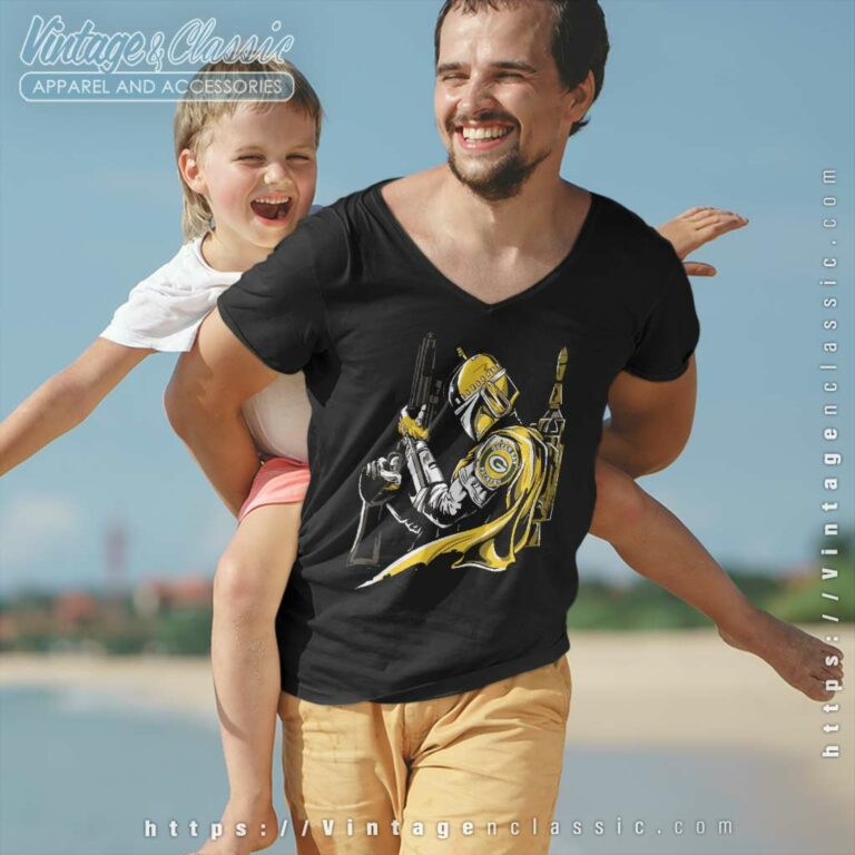 Mandalorian Green Bay Packers V Neck TShirt Mandalorian Green Bay Packers V Neck TShirt