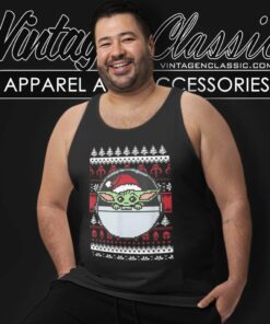 Mandalorian Grogu Ugly Christmas Star Wars Tank Top Racerback