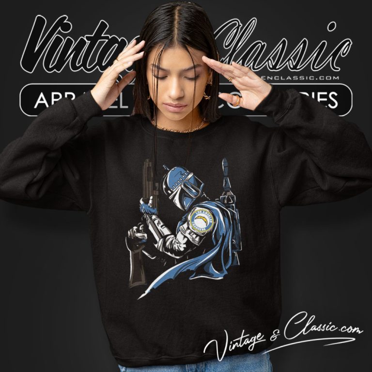 Mandalorian Los Angeles Chargers Sweatshirt Mandalorian Los Angeles Chargers Sweatshirt