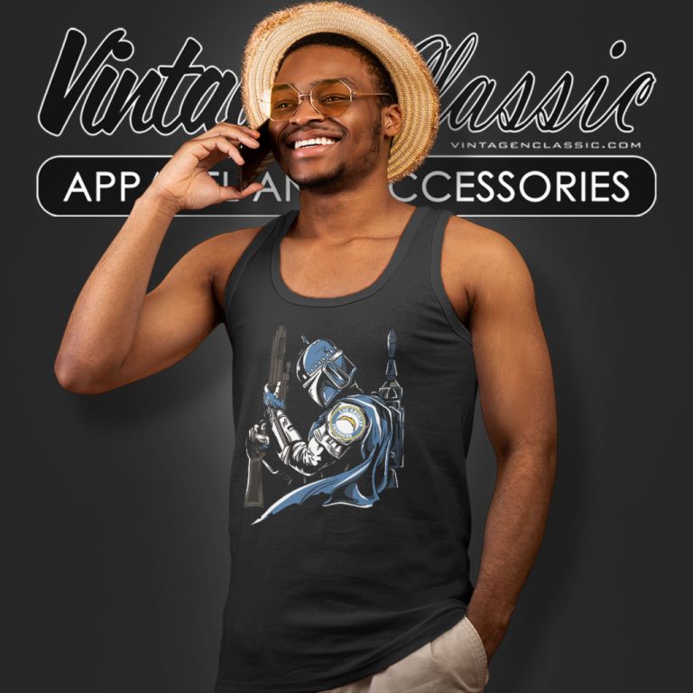 Mandalorian Los Angeles Chargers Tank Top Racerback Mandalorian Los Angeles Chargers Tank Top Racerback