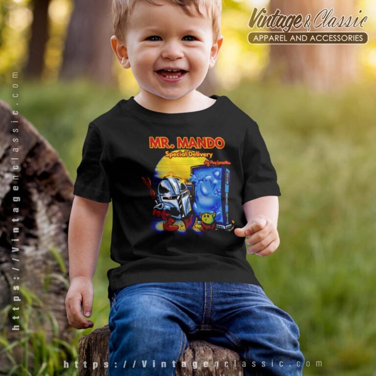 Mandalorian Mr Mando Special Delivery kids shirt Mandalorian Mr Mando Special Delivery kids shirt