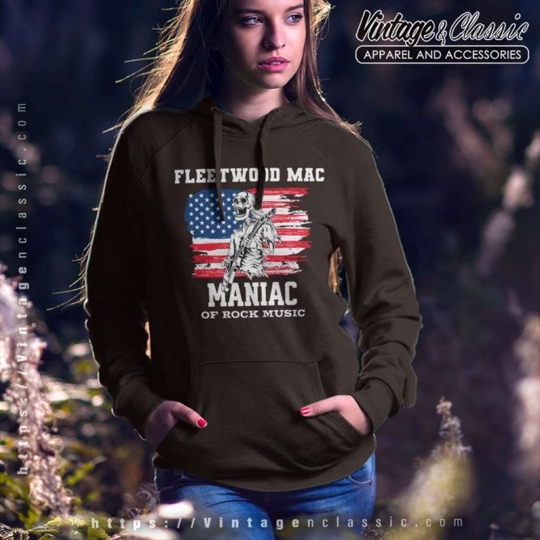 Maniac Of Rock Music Fleetwood Mac Usa Flag Hoodie Maniac Of Rock Music Fleetwood Mac Usa Flag Hoodie