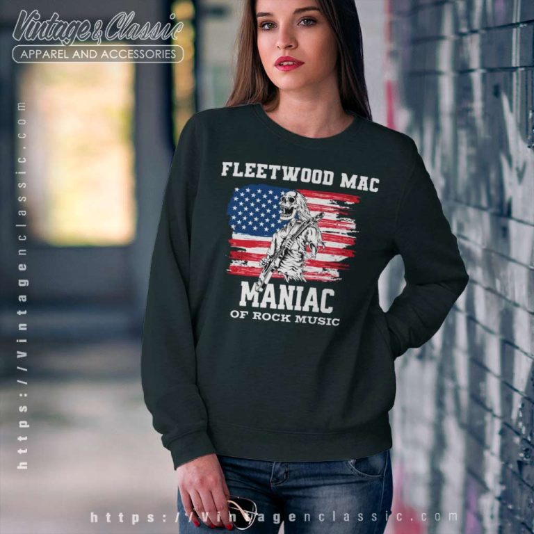 Maniac Of Rock Music Fleetwood Mac Usa Flag Sweatshirt Maniac Of Rock Music Fleetwood Mac Usa Flag Sweatshirt