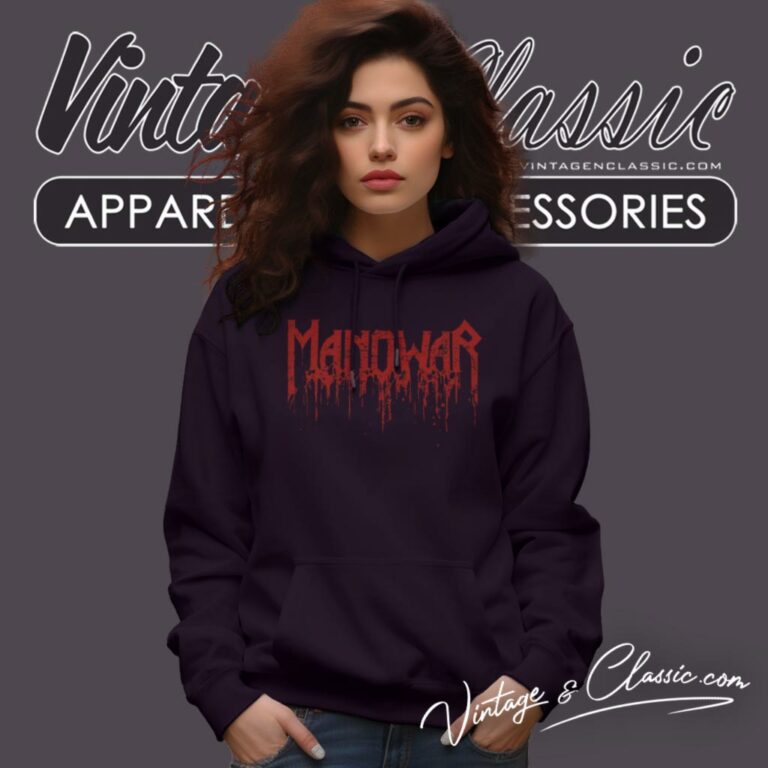 Manowar Blood Logo Hoodie Manowar Blood Logo Hoodie