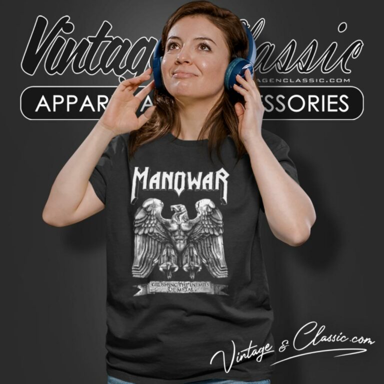 Manowar Shield Vintage Women T Shirt Manowar Shield Vintage Women T Shirt