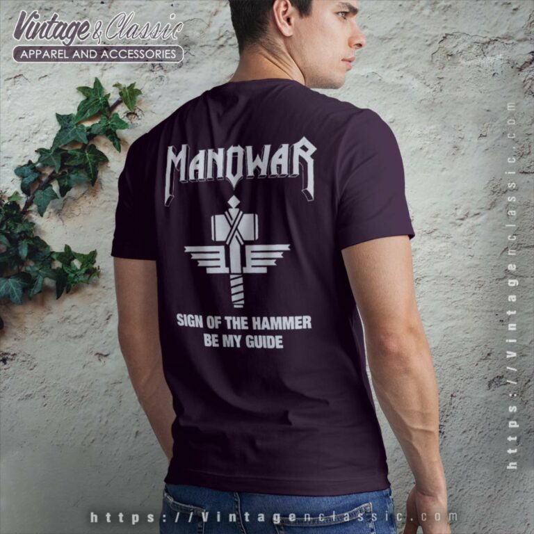 Manowar Shirt Be My Guide Backside T Shirt Manowar Shirt Be My Guide Backside T Shirt