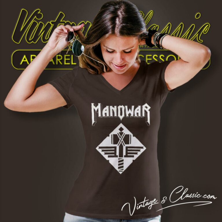 Manowar Shirt Be My Guide V Neck TShirt Manowar Shirt Be My Guide V Neck TShirt