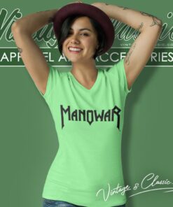 Manowar Shirt Born To Rock V Neck TShirt
