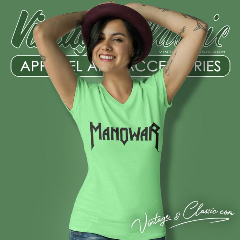 Manowar Shirt Born To Rock V Neck TShirt Manowar Shirt Born To Rock V Neck TShirt