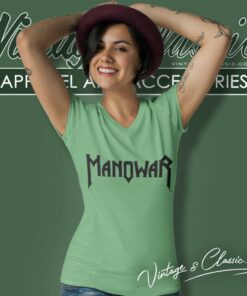 Manowar Shirt Born With A Heart Of Steel V Neck TShirt