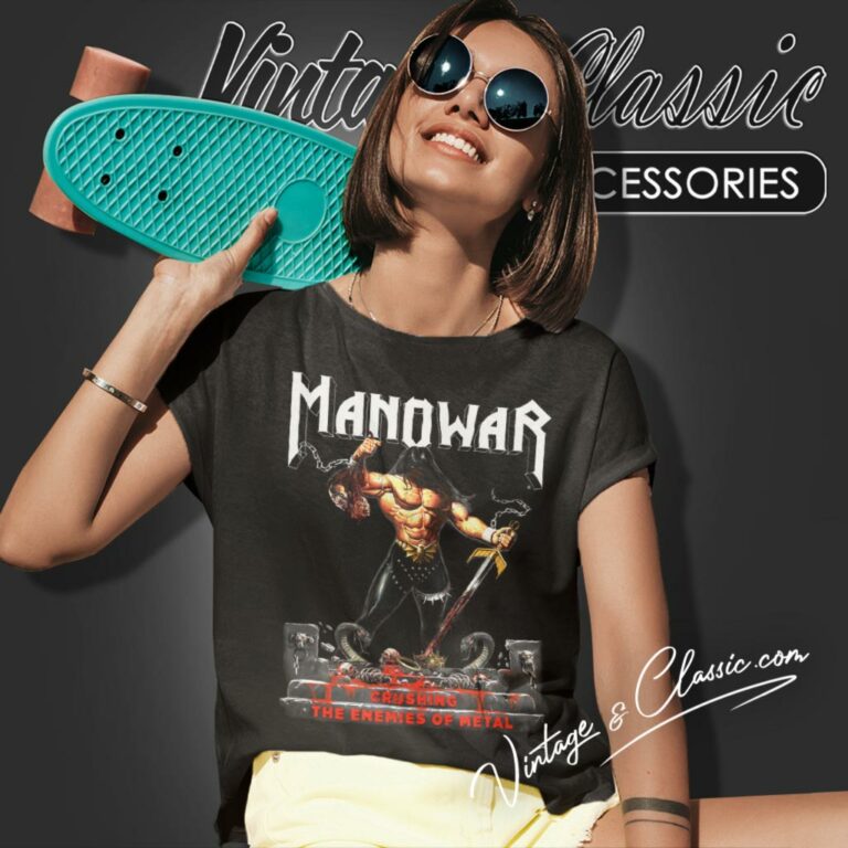 Manowar Shirt Crushing The Enemies Of Metal Women T Shirt Manowar Shirt Crushing The Enemies Of Metal Women T Shirt