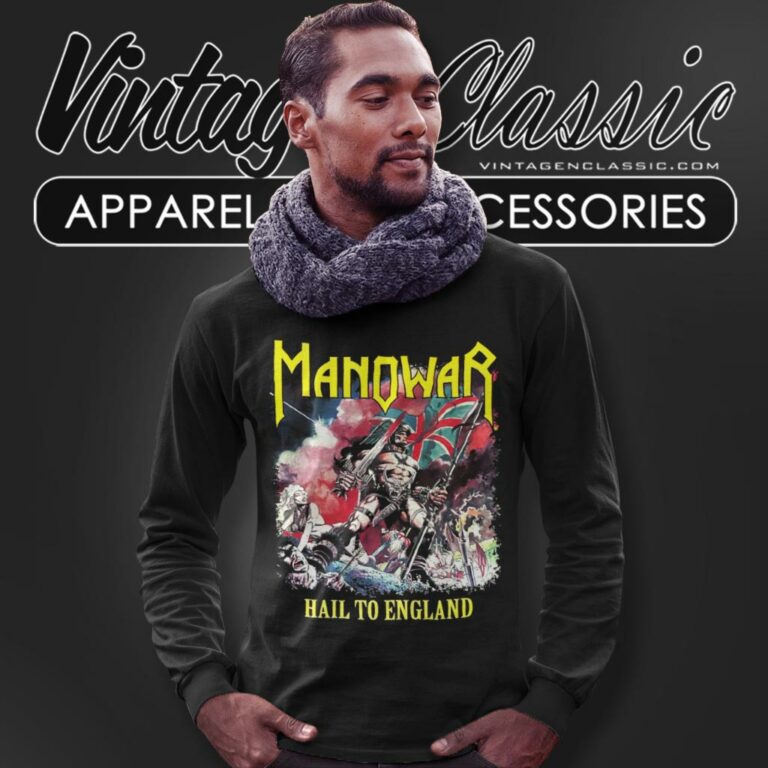 Manowar Shirt Hail To England Long Sleeve Tee Manowar Shirt Hail To England Long Sleeve Tee