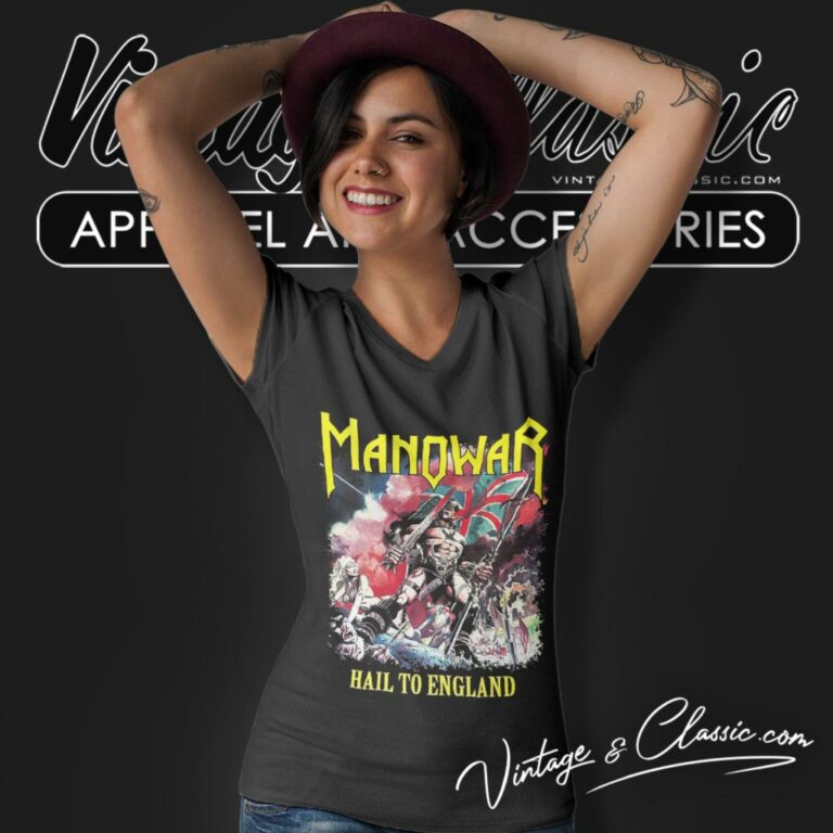 Manowar Shirt Hail To England V Neck TShirt Manowar Shirt Hail To England V Neck TShirt