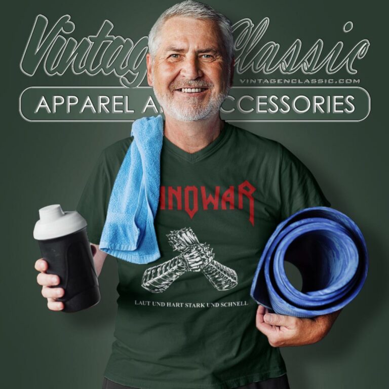 Manowar Shirt Laut Und Hart Stark Und Schnell V Neck TShirt Manowar Shirt Laut Und Hart Stark Und Schnell V Neck TShirt